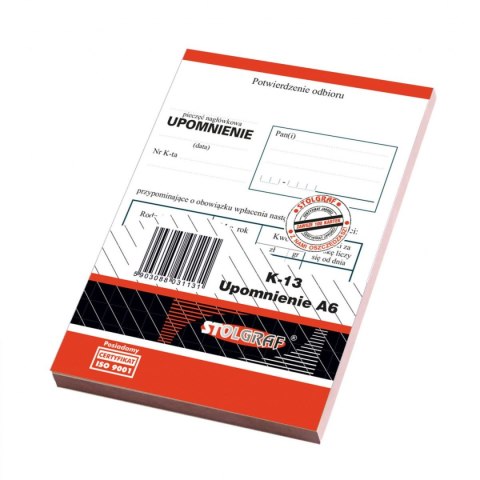Stolgraf Druk samokopiujący A6 100k. Stolgraf