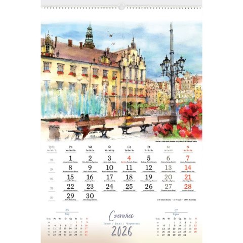Lucrum Kalendarz ścienny 13-planszowe 320mm x 470mm Lucrum (RW06)