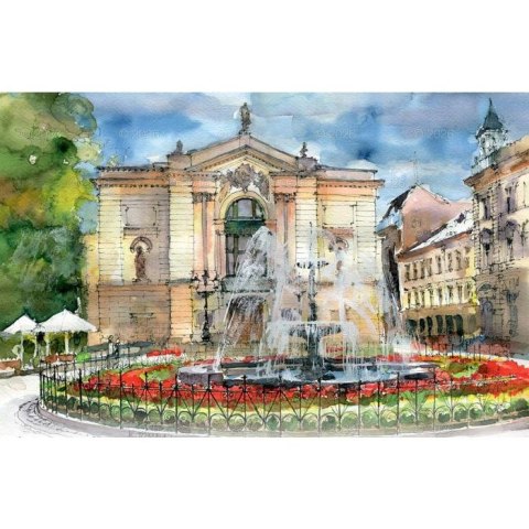 Lucrum Kalendarz ścienny Akwarele Z Polski notatnikowy 110mm x 470mm Lucrum (WN04)