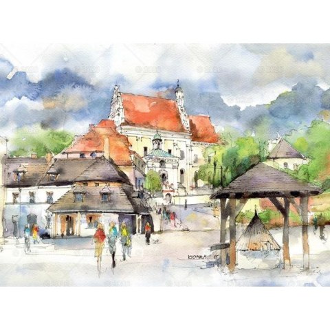 Lucrum Kalendarz ścienny Akwarele Z Polski notatnikowy 110mm x 470mm Lucrum (WN04)