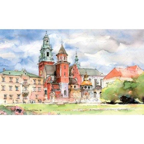 Lucrum Kalendarz ścienny Akwarele Z Polski notatnikowy 110mm x 470mm Lucrum (WN04)