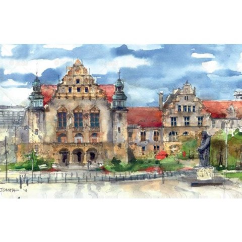 Lucrum Kalendarz ścienny Akwarele Z Polski notatnikowy 110mm x 470mm Lucrum (WN04)