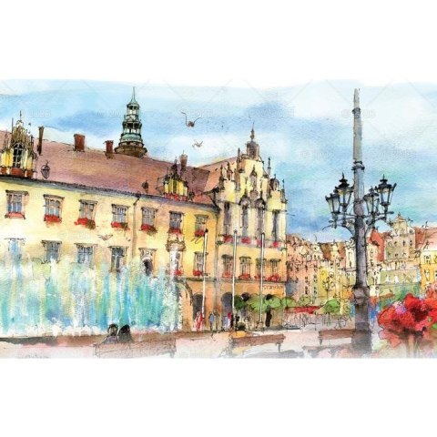 Lucrum Kalendarz ścienny Akwarele Z Polski notatnikowy 110mm x 470mm Lucrum (WN04)