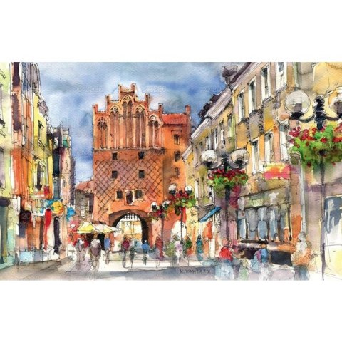 Lucrum Kalendarz ścienny Akwarele Z Polski notatnikowy 110mm x 470mm Lucrum (WN04)