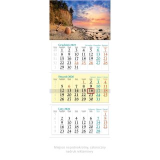 Lucrum Kalendarz ścienny trójdzielny 320mm x 860mm Lucrum (KT02)
