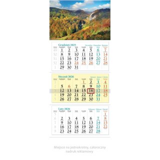 Lucrum Kalendarz ścienny trójdzielny 320mm x 860mm Lucrum (KT03)