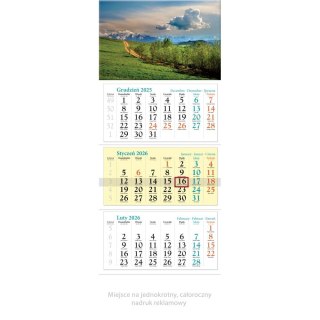 Lucrum Kalendarz ścienny trójdzielny 320mm x 860mm Lucrum (KT04)