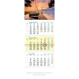 Lucrum Kalendarz ścienny trójdzielny 320mm x 860mm Lucrum (KT05)
