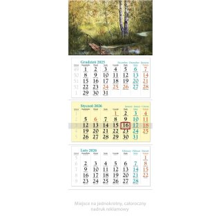 Lucrum Kalendarz ścienny trójdzielny x 320mm Lucrum (KT08)