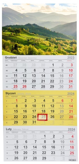 Michalczyk i Prokop Kalendarz ścienny trójdzielny 288mm x 622mm Michalczyk i Prokop (T-106T-07)