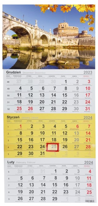 Michalczyk i Prokop Kalendarz ścienny trójdzielny 288mm x 622mm Michalczyk i Prokop (T-106T-08)