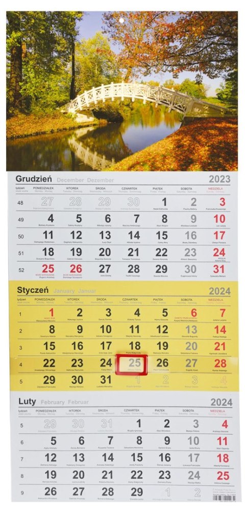 Michalczyk i Prokop Kalendarz ścienny trójdzielny 288mm x 622mm Michalczyk i Prokop (T-106T-09)