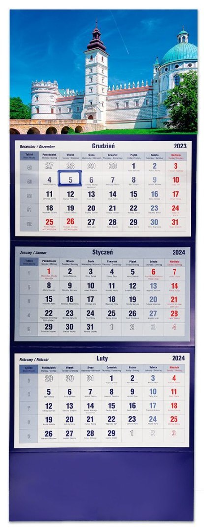 Michalczyk i Prokop Kalendarz ścienny trójdzielny 855mm x 315mm Michalczyk i Prokop (T-105T-08)