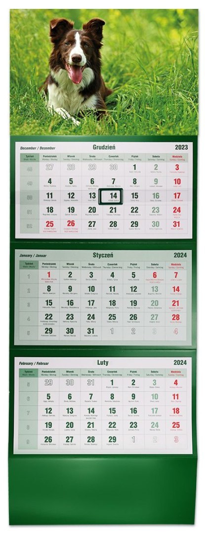 Michalczyk i Prokop Kalendarz ścienny trójdzielny 855mm x 315mm Michalczyk i Prokop (T-105T-09)