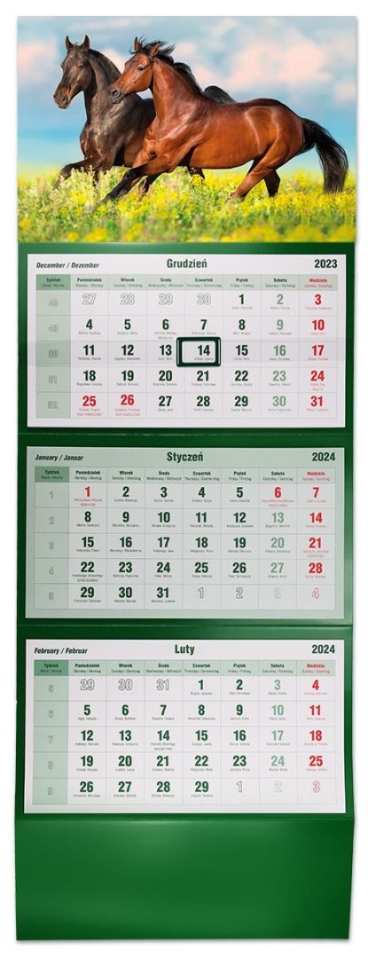Michalczyk i Prokop Kalendarz ścienny trójdzielny 855mm x 315mm Michalczyk i Prokop (T-105T-12)