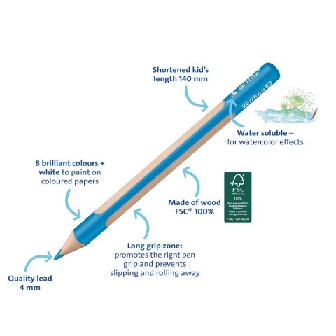 Pelikan Kredki ołówkowe Griffix 12 kol. Pelikan (400198414)