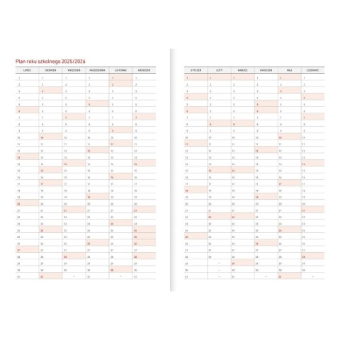 Wydawnictwo Wokół Nas Kalendarz nauczyciela książkowy (terminarz) GRANATOWY NEBRASKA Z GUMKĄ A5 Wydawnictwo Wokół Nas (A5DN074B)