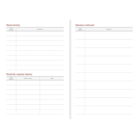 Wydawnictwo Wokół Nas Kalendarz nauczyciela książkowy (terminarz) GRANATOWY NEBRASKA Z GUMKĄ A5 Wydawnictwo Wokół Nas (A5DN074B)