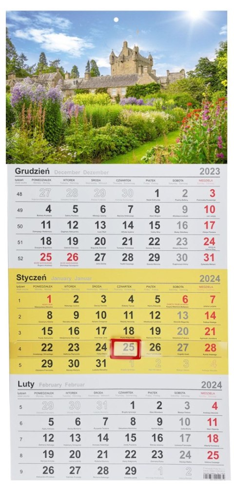 Michalczyk i Prokop Kalendarz ścienny trójdzielny 288mm x 622mm Michalczyk i Prokop (T-106T-04)