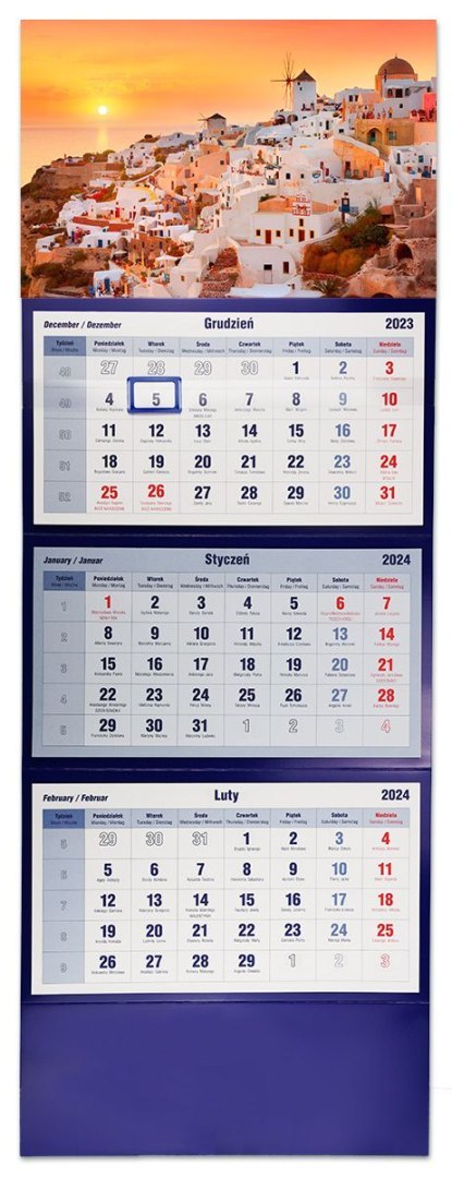 Michalczyk i Prokop Kalendarz ścienny trójdzielny 855mm x 315mm Michalczyk i Prokop (T-105T-05)