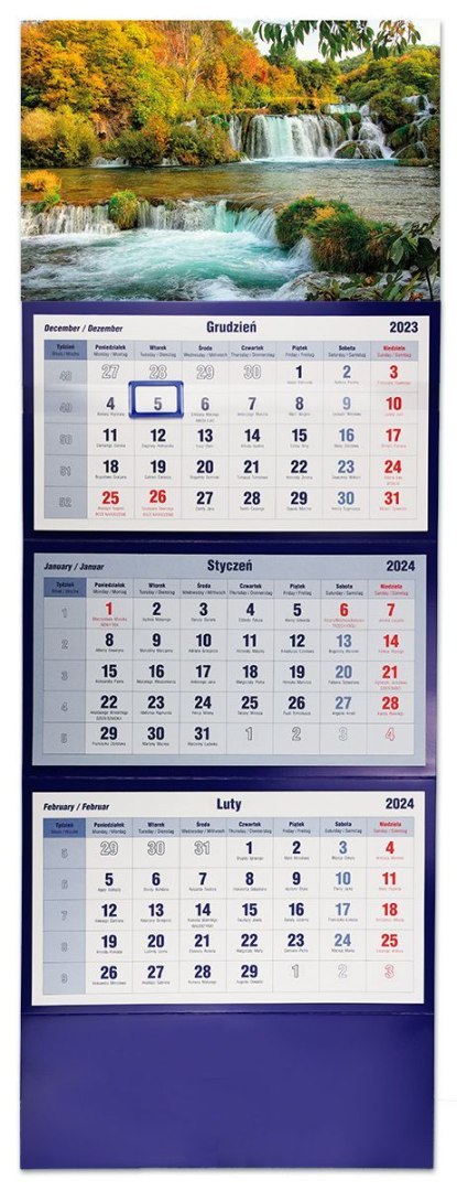 Michalczyk i Prokop Kalendarz ścienny trójdzielny 855mm x 315mm Michalczyk i Prokop (T-105T-07)