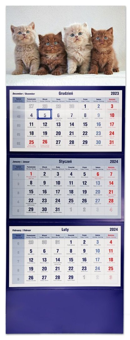 Michalczyk i Prokop Kalendarz ścienny trójdzielny 855mm x 315mm Michalczyk i Prokop (T-105T-10)