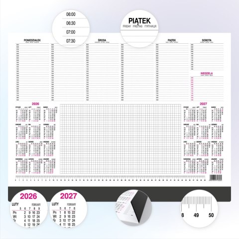 Press Kalendarz biurkowy DUŻY 579mm x 396mm Press