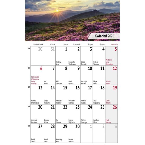 Press Kalendarz biurkowy miesięczny Pejzaże 240mm x 150mm Press (5904830713602)