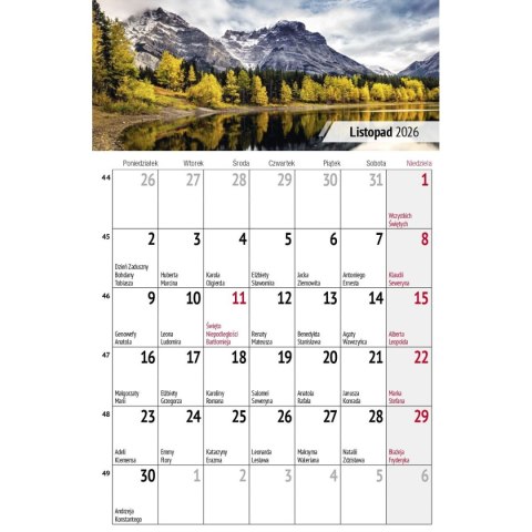 Press Kalendarz biurkowy miesięczny Pejzaże 240mm x 150mm Press (5904830713602)