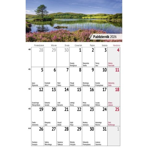 Press Kalendarz biurkowy miesięczny Pejzaże 240mm x 150mm Press (5904830713602)