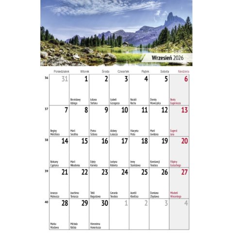 Press Kalendarz biurkowy miesięczny Pejzaże 240mm x 150mm Press (5904830713602)