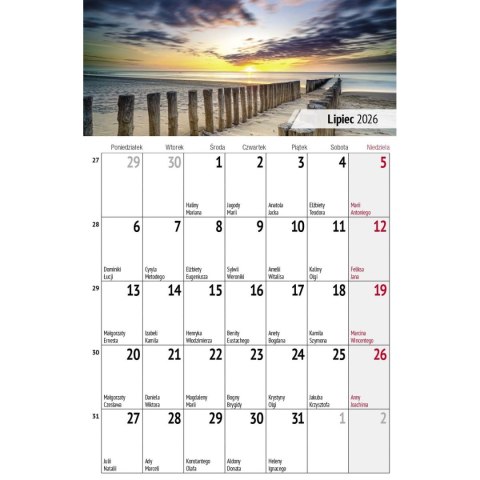 Press Kalendarz biurkowy miesięczny Pejzaże 240mm x 150mm Press (5904830713602)