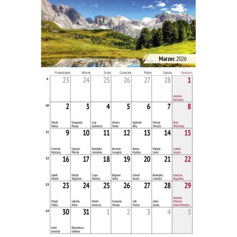 Press Kalendarz biurkowy miesięczny Pejzaże 240mm x 150mm Press (5904830713602)