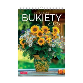 Press Kalendarz ścienny 16 stron wieloplanszowy A3 Press (Bukiety)
