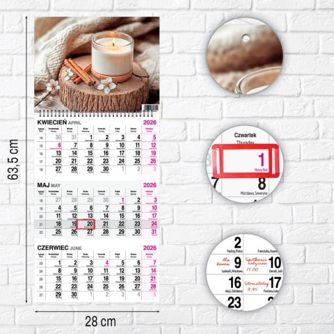 Press Kalendarz ścienny KAWA 310mm x 790mm Press