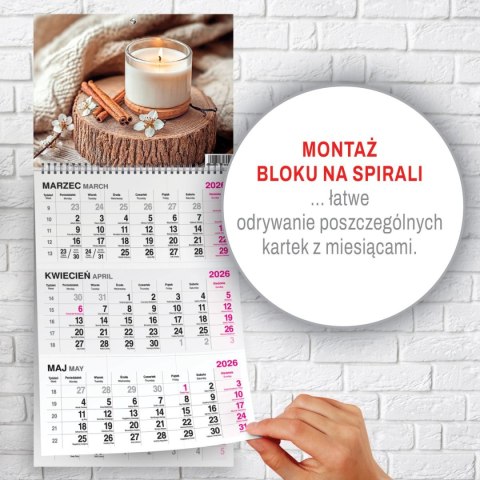 Press Kalendarz ścienny KAWA 310mm x 790mm Press