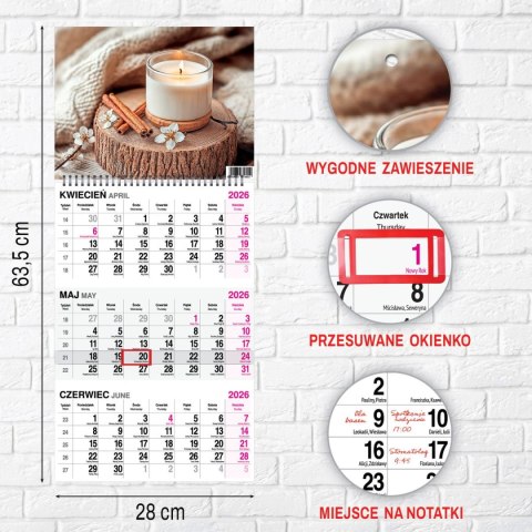 Press Kalendarz ścienny KAWA 310mm x 790mm Press