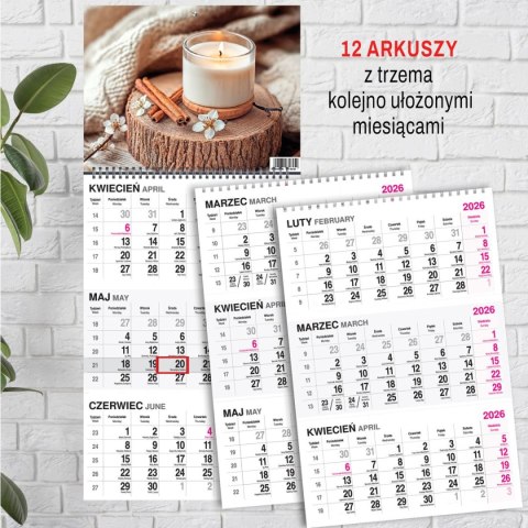 Press Kalendarz ścienny KAWA 310mm x 790mm Press