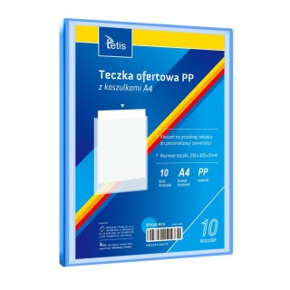 Tetis Teczka plastikowa niebieska A4 , 10 koszulek 5903242104770 A4 niebieski Tetis (BT630-N10)