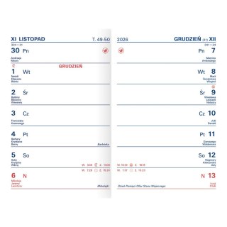 Wydawnictwo Telegraph Kalendarz książkowy (terminarz) TIK kieszonkowy 82mm x 120mm Wydawnictwo Telegraph (K1)