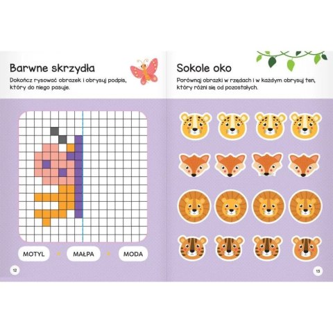 Aksjomat Książka dla dzieci Łamigłówki przedszkolaka z tygryskiem od 5 lat Aksjomat