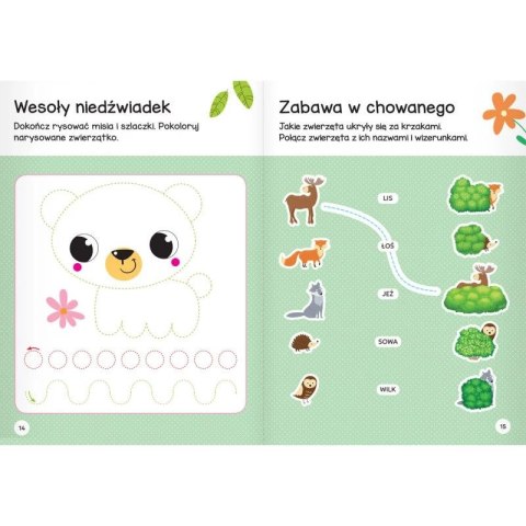 Aksjomat Książka dla dzieci Łamigłówki przedszkolaka z wiewiórką od 5 lat Aksjomat