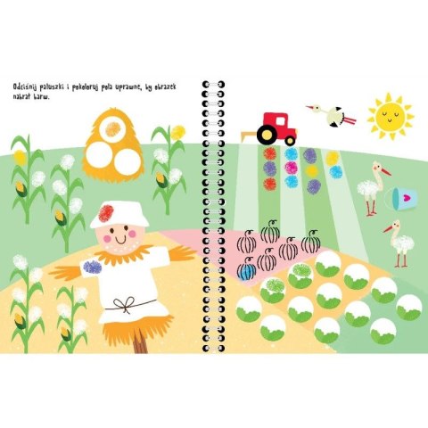 Aksjomat Książka dla dzieci Paluszkowe malowanki. W zagrodzie Aksjomat