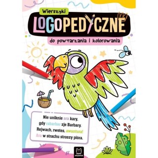 Aksjomat Książka dla dzieci Wierszyki logopedyczne do powtarzania i kolorowania Aksjomat