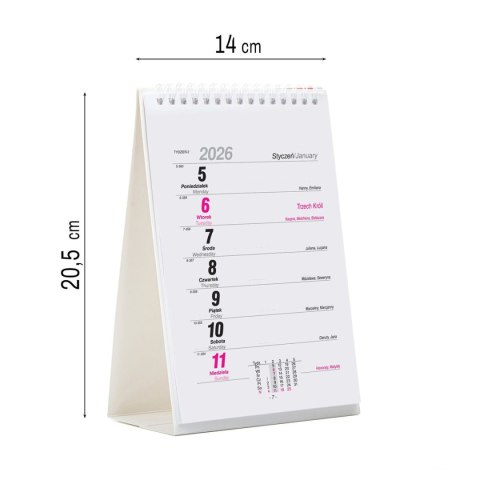 Press Kalendarz biurkowy A5 A5 Press (TYGODNIOWY)