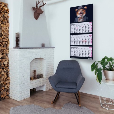 Press Kalendarz ścienny PIES 310mm x 790mm Press