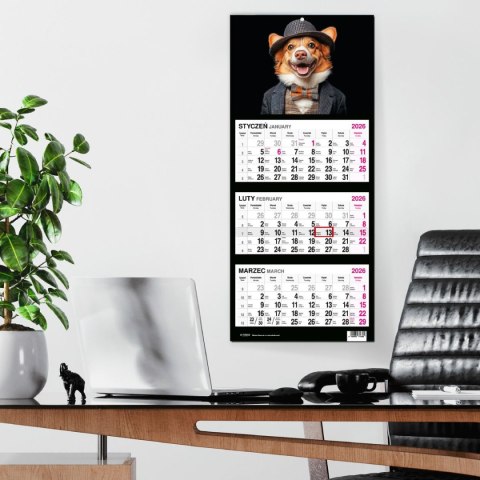 Press Kalendarz ścienny PIES 310mm x 790mm Press