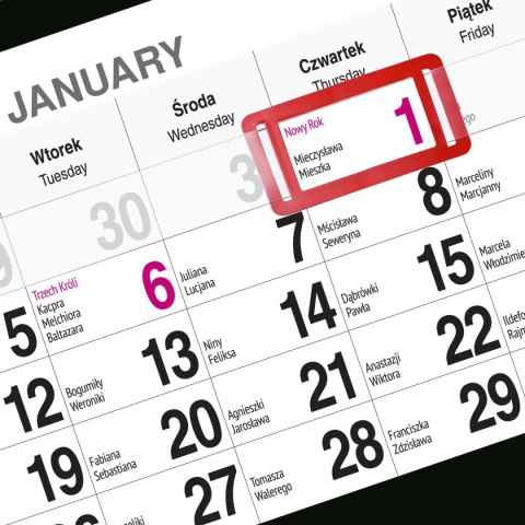 Press Kalendarz ścienny PIES 310mm x 790mm Press