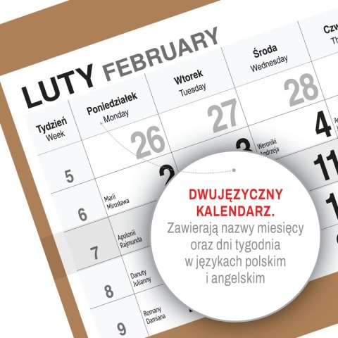 Press Kalendarz ścienny PIES A5 210mm x 450mm Press