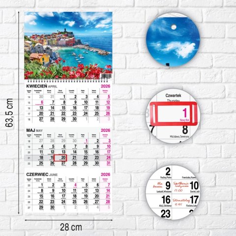 Press Kalendarz ścienny WIDOK 310mm x 790mm Press